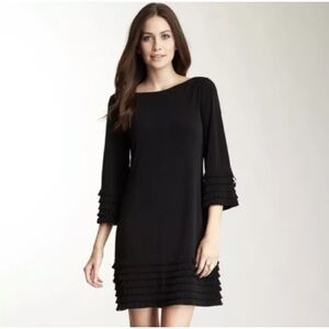 Donna Morgan Black Ruffle Dress